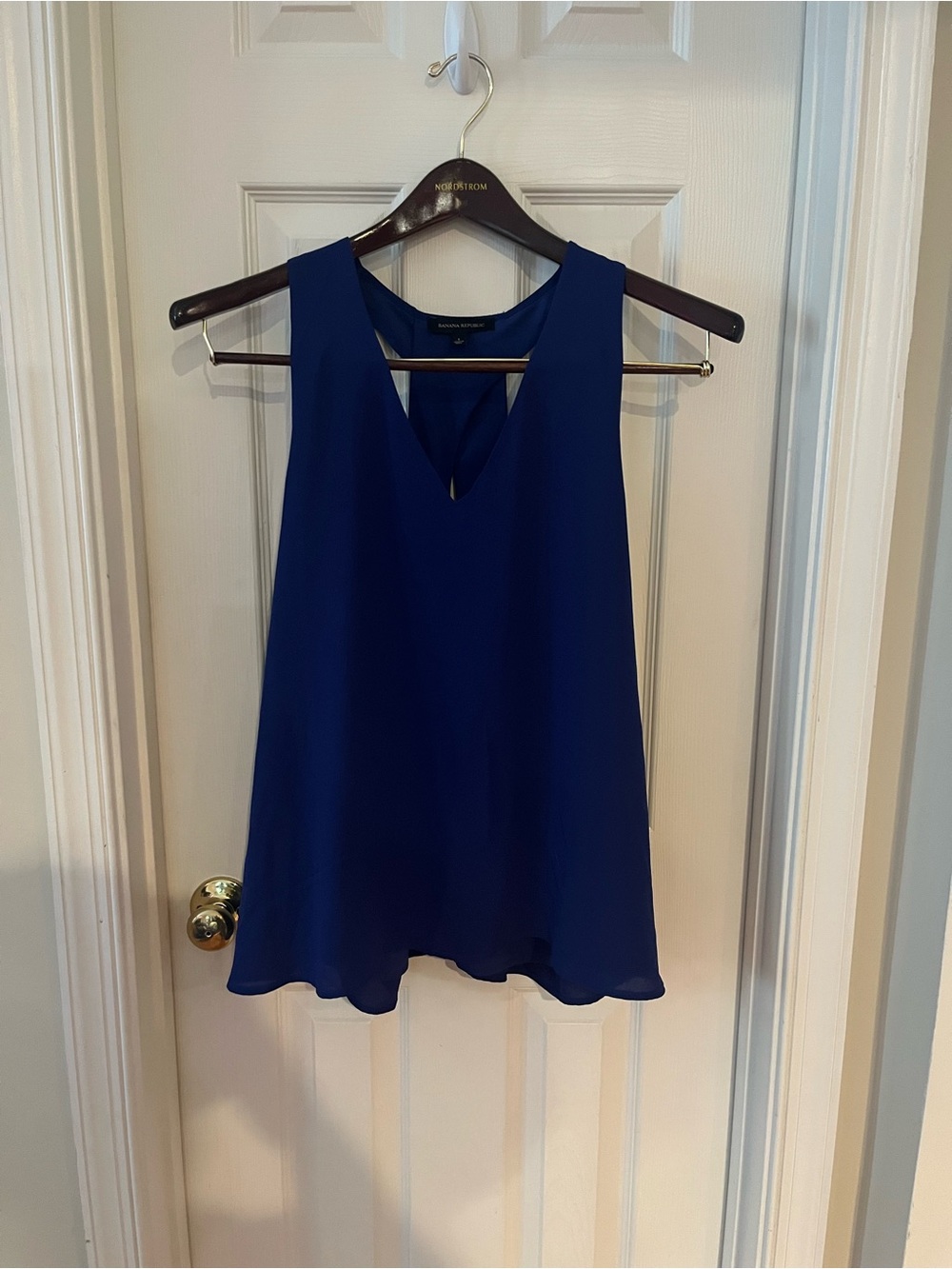 Banana Republic Royal Blue V-Neck Sleeveless Camisole